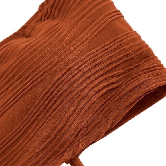 ZAFUL Women Strapless Wave Bandeau Bikini 2 Piece Swimwear Cheeky. Lace up. Sz M - Picture 7 of 16